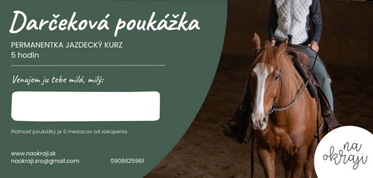 Permanentka jazdecký kurz 5 hodín
