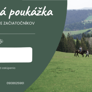 Vychádzka na koni pre začiatočníkov VEĽKÝ OKRUH (60 minút)